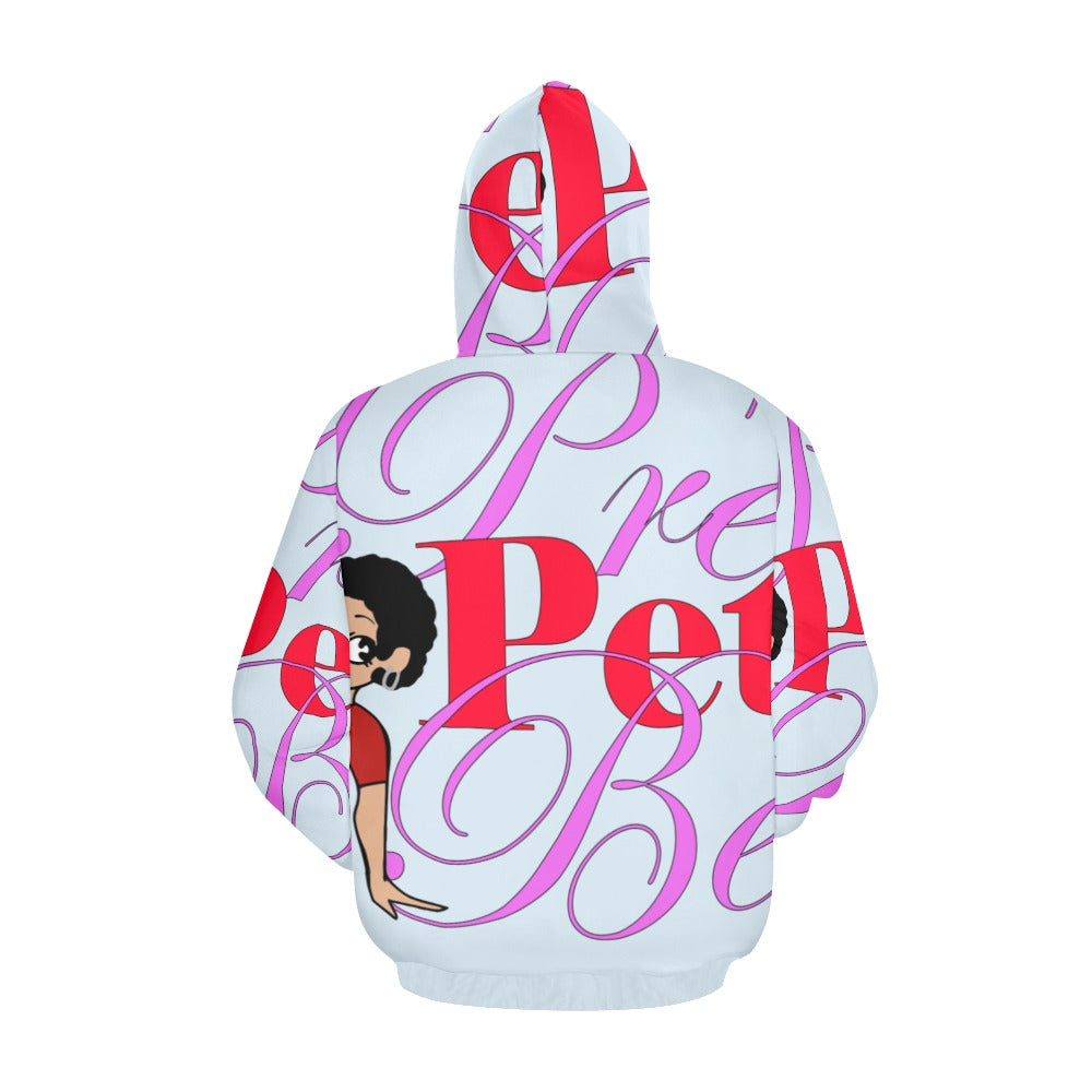 Skater Camo Light Blue All Over Print Hoodie