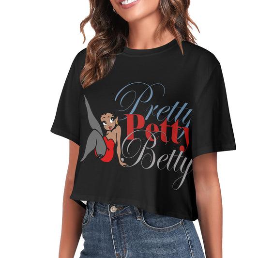 Red Dress Carmel Bone Women's Cropped T-Shirt