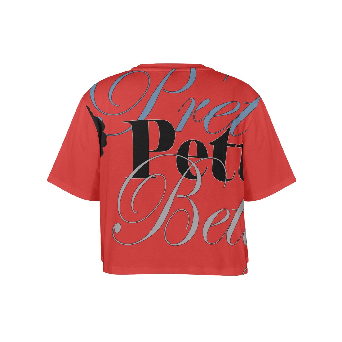 AFRO CARMEL RED Women's Cropped T-shirt (Model T80)