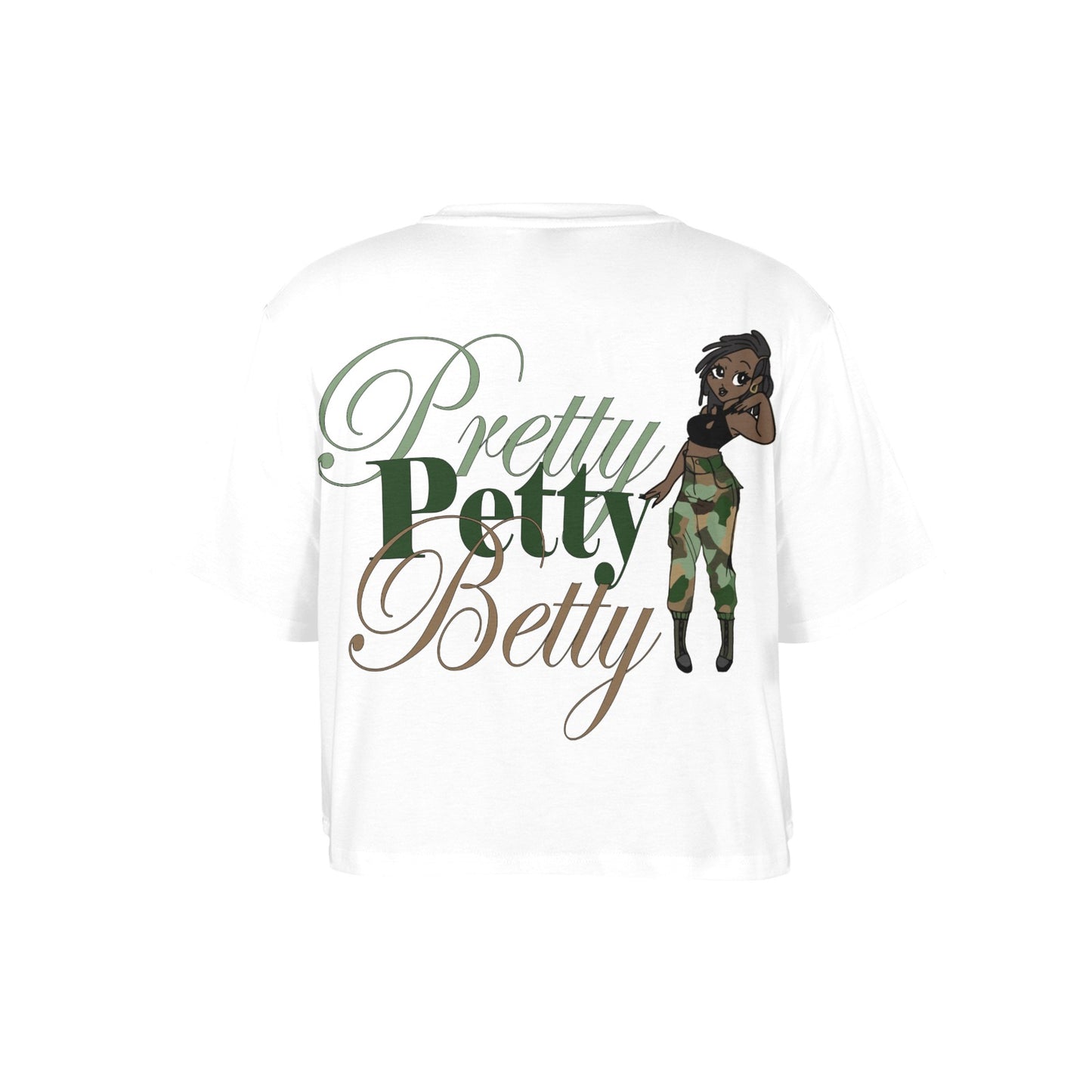 CROP DARK ARMY Women's Cropped T-shirt (Model T80)