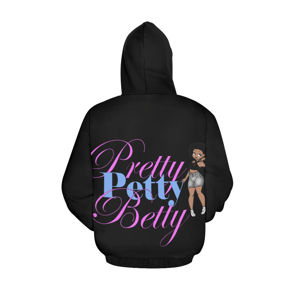 Ari Carmel Front and Back Black All Over Print Hoodie