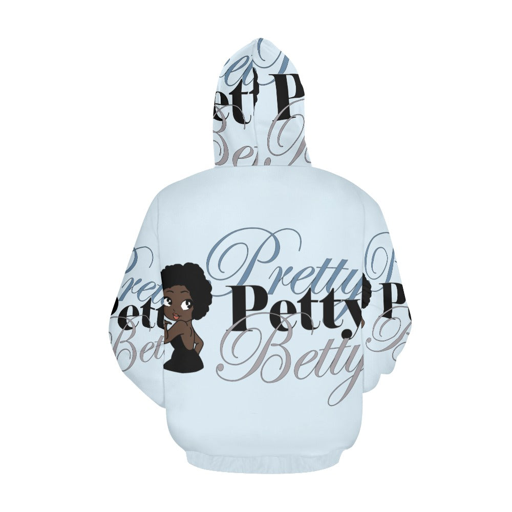 FRO Front and Back Light Blue All Over Print Hoodie
