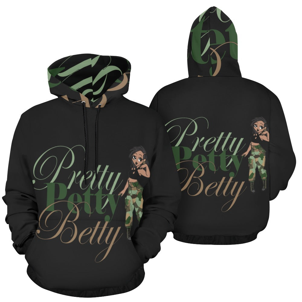 Mo Black All Front Back All Over Print Hoodie