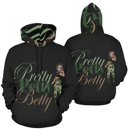 Mo Black All Front Back All Over Print Hoodie