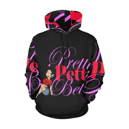 Skater Camo Black All Over Print Hoodie