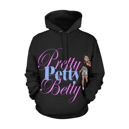 Ari Carmel Front and Back Black All Over Print Hoodie