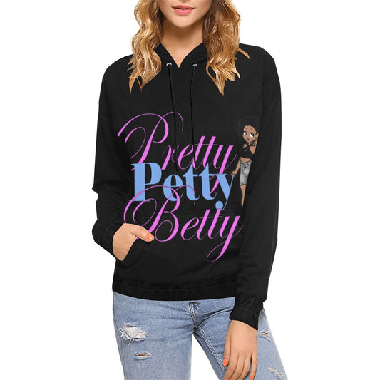 Ari Carmel Front and Back Black All Over Print Hoodie
