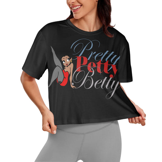 Red Dress Carmel Bone Women's Cropped T-Shirt
