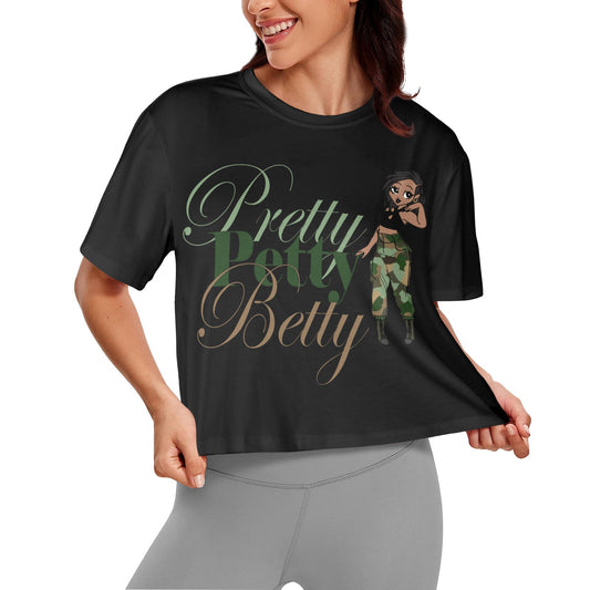 Loc Carmel Black Women's Cropped T-Shirt