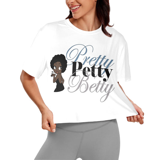 Black Dress Crop Women's Cropped T-Shirt