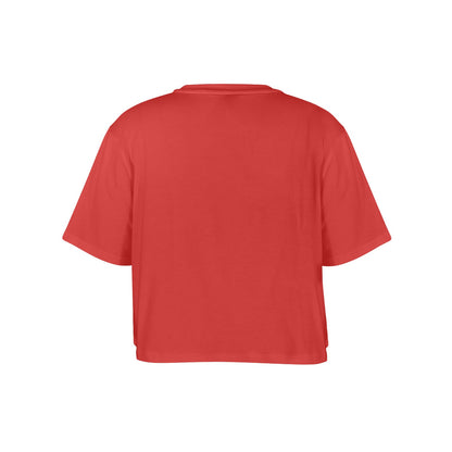 LOC LIGHT CARMEL RED Women's Cropped T-shirt (Model T80)