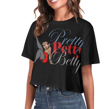 Red Dress Carmel Bone Women's Cropped T-Shirt