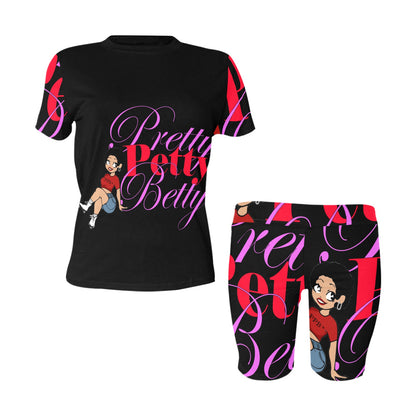 YOGA SET-BLACK SKATER Women's Short Yoga Set