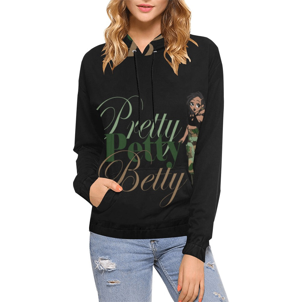 Mo Black All Front Back All Over Print Hoodie