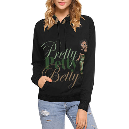 Mo Black All Front Back All Over Print Hoodie