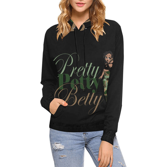 Mo Black All Front Back All Over Print Hoodie