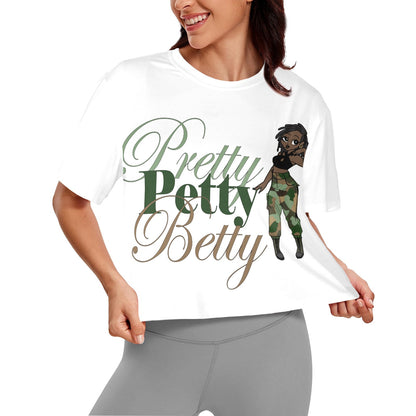 CROP DARK ARMY Women's Cropped T-shirt (Model T80)