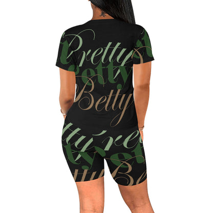 YOGA SET-BLACK LOC DARK Women's Short Yoga Set