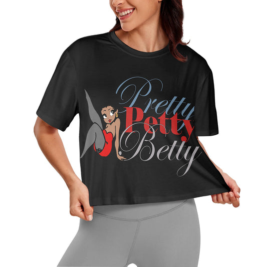 Red Dress Carmel Bone Women's Cropped T-Shirt