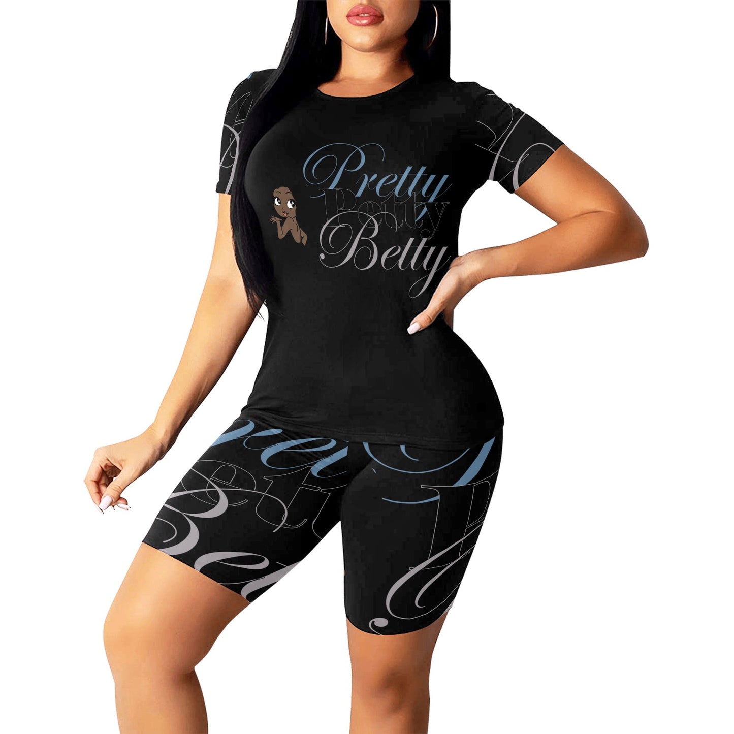YOGA SET-BLACK KISS BROWN Women's Short Yoga Set