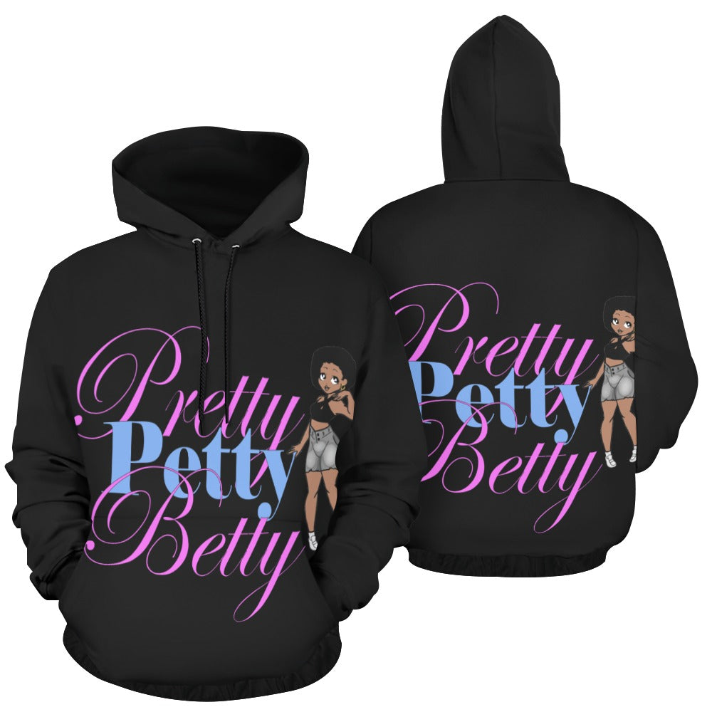 Ari Carmel Front and Back Black All Over Print Hoodie