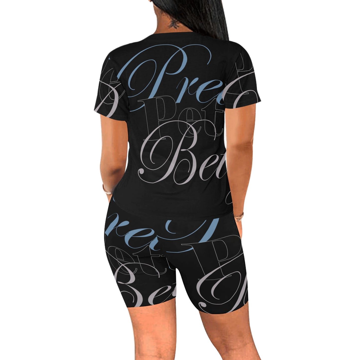 YOGA SET-BLACK KISS BROWN Women's Short Yoga Set