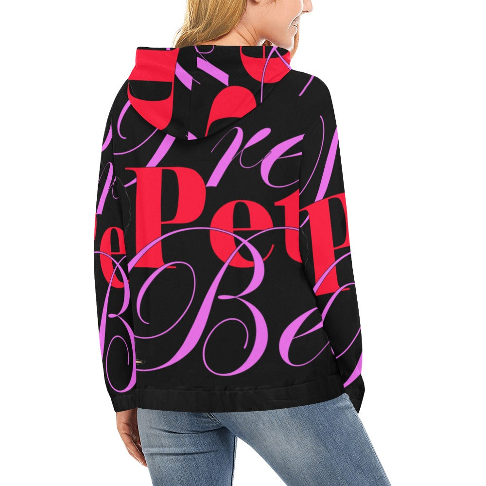 Skater Camo Black All Over Print Hoodie