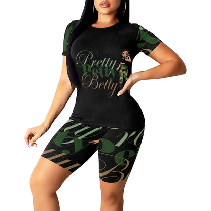 YOGA SET-BLACK LIGHT BRIGHT Women's Short Yoga Set