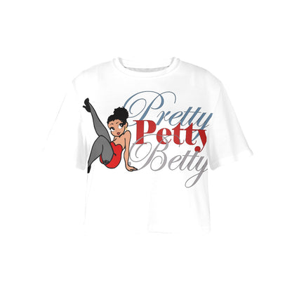 Lily Red Dress Yellow Bone Women's Cropped T-Shirt