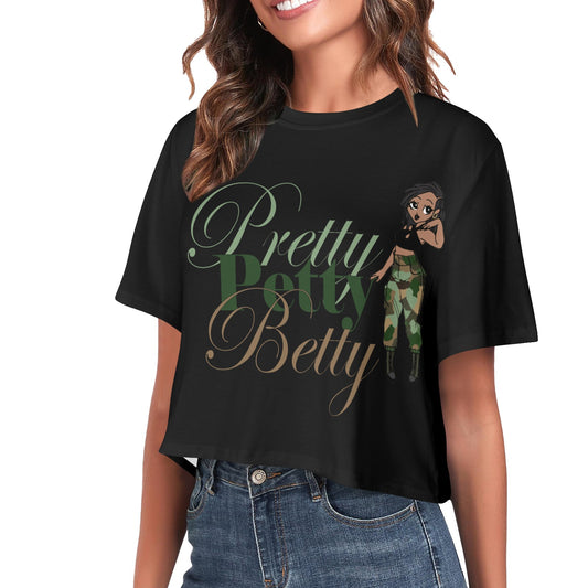 Loc Carmel Black Women's Cropped T-Shirt