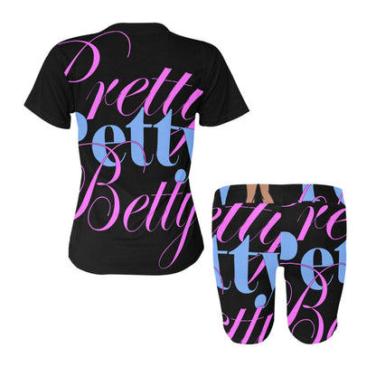 Black Women's Short Yoga Set