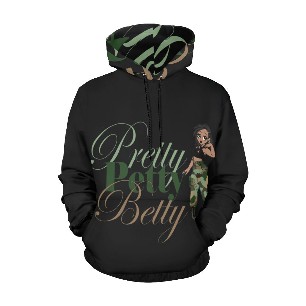 Mo Black All Front Back All Over Print Hoodie