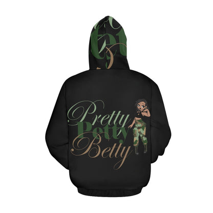 Mo Black All Front Back All Over Print Hoodie