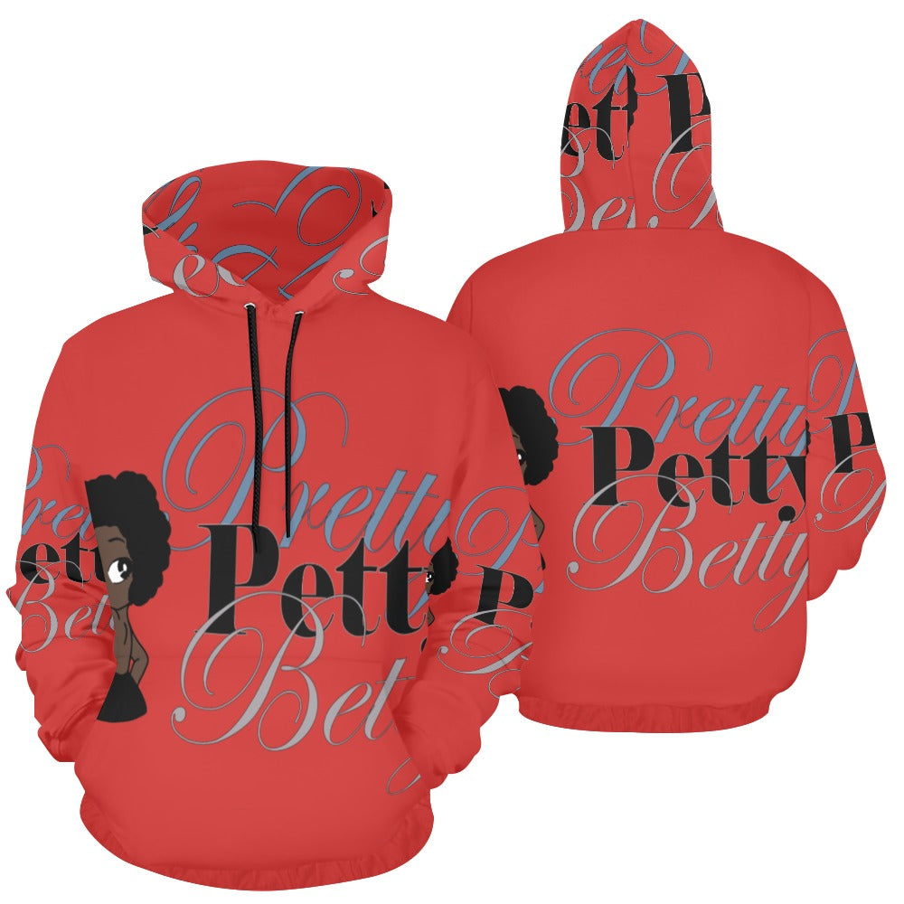 FRO Front and Back Red All Over Print Hoodie