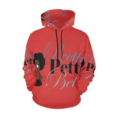 FRO Front and Back Red All Over Print Hoodie