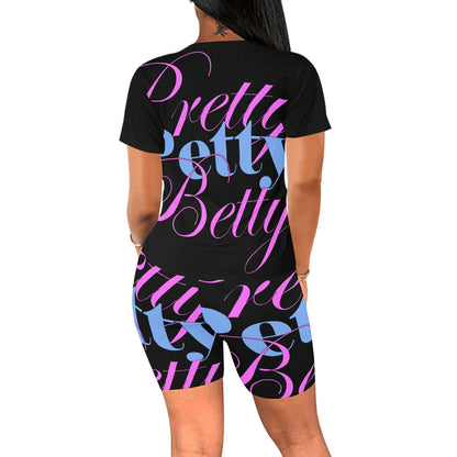 Black Women's Short Yoga Set