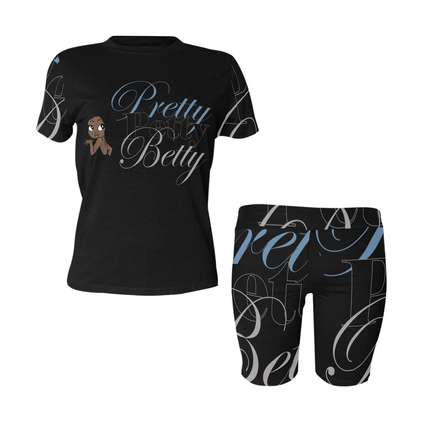 YOGA SET-BLACK KISS BROWN Women's Short Yoga Set