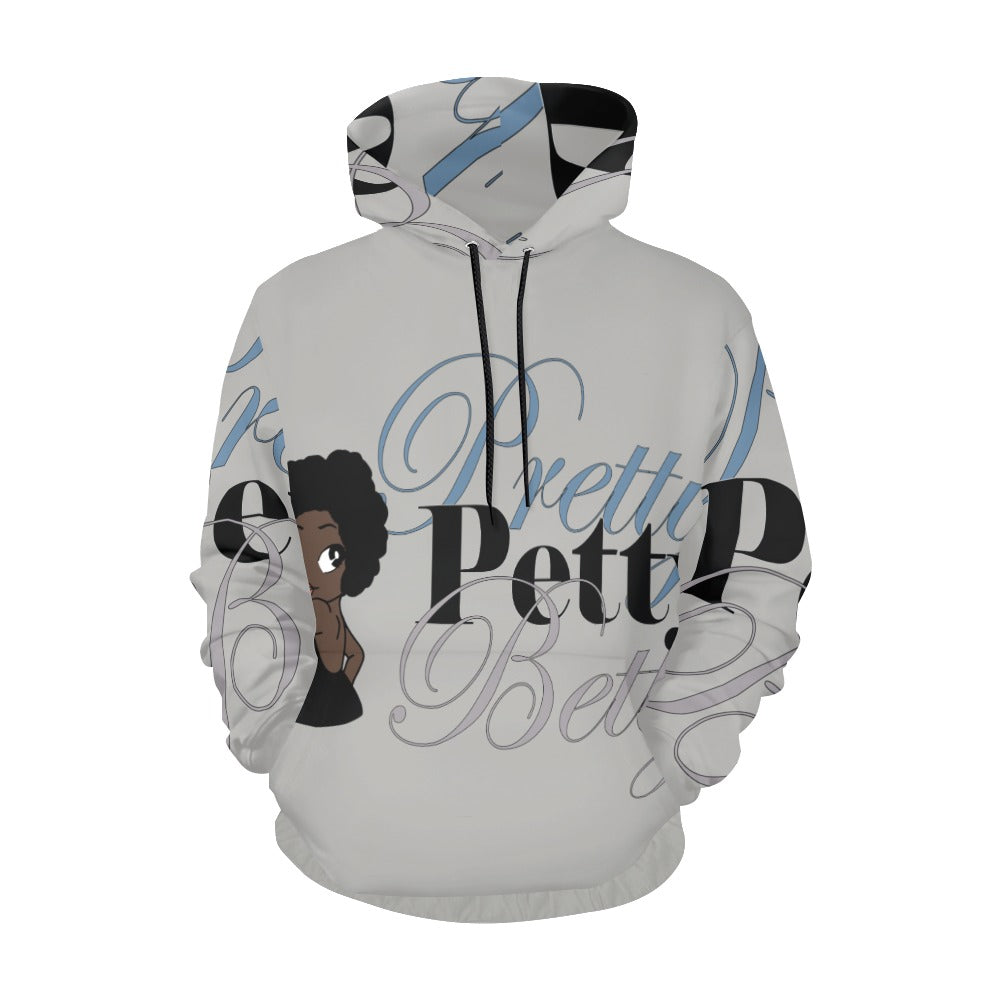 FRO Front and Back Gray All Over Print Hoodie