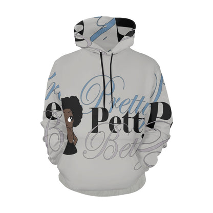 FRO Front and Back Gray All Over Print Hoodie