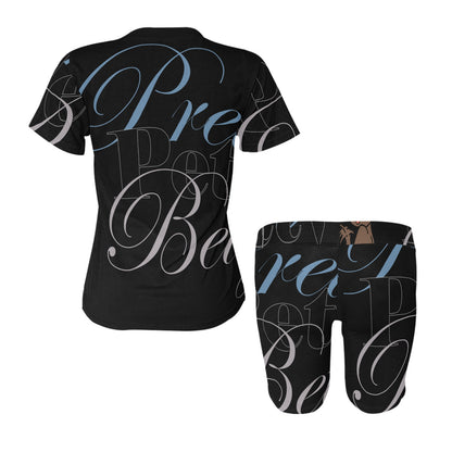 YOGA SET-BLACK KISS BROWN Women's Short Yoga Set
