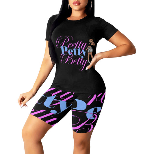 Black Women's Short Yoga Set
