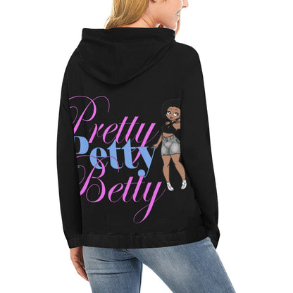 Ari Carmel Front and Back Black All Over Print Hoodie