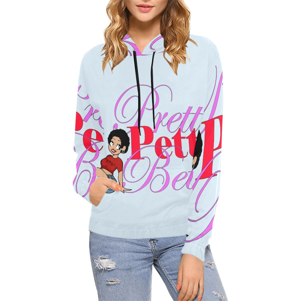 Skater Camo Light Blue All Over Print Hoodie