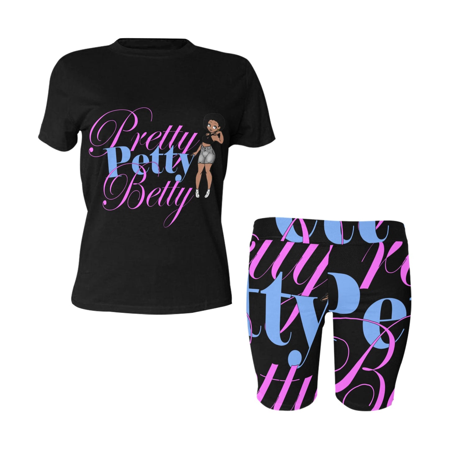 Black Women's Short Yoga Set
