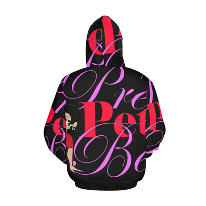 Skater Camo Black All Over Print Hoodie