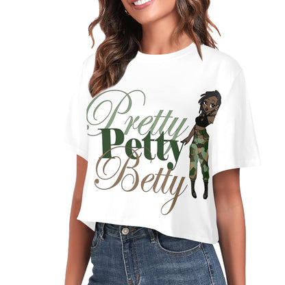 CROP DARK ARMY Women's Cropped T-shirt (Model T80)